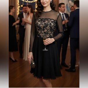 Vintage Scala Collections Silk Beaded Dress